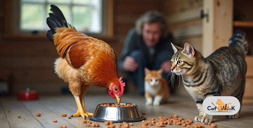 can chickens eat cat food